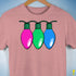 Polysexual Pride Christmas Lights Premium Unisex T-Shirt - Mauve Heather