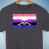 Genderfluid Pride Pirate Flag Premium Unisex T-Shirt - Dark Grey Heather