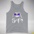 Pride Sloth Bisexual Flag Sunglasses Premium Tank Top - Grey Heather