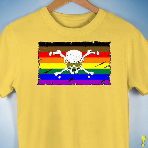 Philly LGBTQ Pride Pirate Flag Premium Unisex T-Shirt - Yellow
