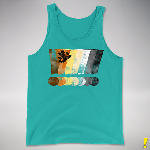 Bear Pride Grunge Exclamation Points Premium Tank Top - Teal