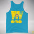 Intersex Pride Grunge Exclamation Points Premium Tank Top - Neon Blue