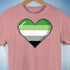 Aromantic Pride 8-Bit Pixel Heart Premium Unisex T-Shirt - Mauve Heather