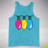 Pansexual Pride Christmas Lights Premium Tank Top - Aqua Triblend