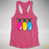 Pansexual Pride Christmas Lights Racerback Tank - Hot Pink