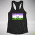 Genderqueer Pride Pirate Flag Racerback Tank - Black