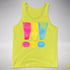 Pansexual Pride Exclamation Points Premium Tank Top - Neon Yellow