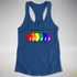 LGBTQ Pride Christmas Lights Racerback Tank - Royal