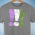 Genderqueer Pride Exclamation Points Premium Unisex T-Shirt - Grey Heather