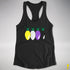 Nonbinary Pride Christmas Lights Racerback Tank - Black