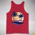 Genderfluid Pride Hammock Summer Beach Sunset Premium Tank Top - Red