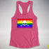 LGBTQ Rainbow Pride Pirate Flag Racerback Tank - Hot Pink