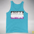 Assume Nothing Asexual Pride Flag Premium Tank Top - Aqua Triblend