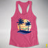 Aromantic Pride Hammock Summer Beach Sunset Racerback Tank - Hot Pink