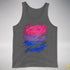 Bisexual Pride Flag Ripped Reveal Premium Tank Top - Deep Heather