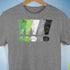 Distressed Aromantic Pride Exclamation Points Premium Unisex T-Shirt - Grey Heather