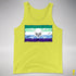 Gay Male Pride Pirate Flag Premium Tank Top - Neon Yellow