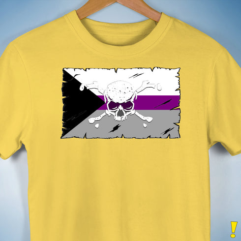 Demisexual Pride Pirate Flag Premium Unisex T-Shirt - Yellow