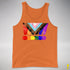 LGBTQ Progress Pride Grunge Exclamation Points Premium Tank Top - Orange