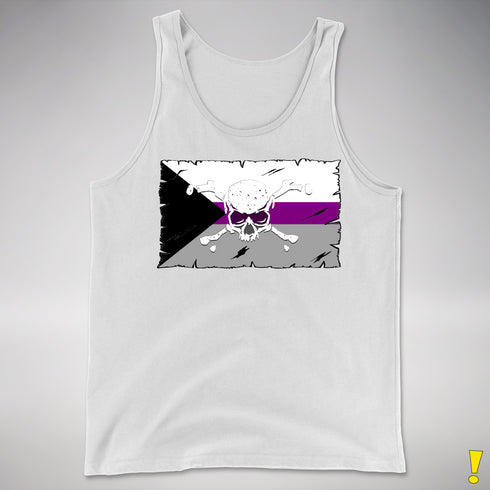 Demisexual Pride Pirate Flag Premium Tank Top - White