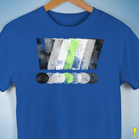 Agender Pride Grunge Exclamation Points Premium Unisex T-Shirt - Royal Blue