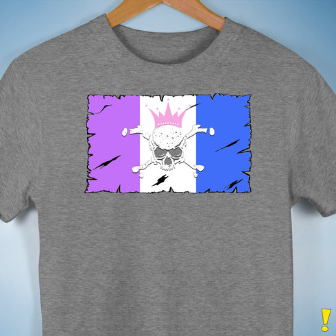 Drag Pride Pirate Flag Premium Unisex T-Shirt - Grey Heather