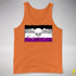 Asexual Pride Pirate Flag Premium Tank Top - Orange