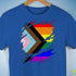 LGBTQ Progress Pride Flag Ripped Reveal Premium Unisex T-Shirt - Royal Blue