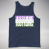 Assume Nothing Genderqueer Pride Flag Premium Tank Top - Navy