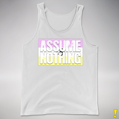 Assume Nothing Twink Pride Flag Premium Tank Top - White