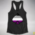 Asexual Pride 8-Bit Pixel Ace Of Spades Racerback Tank - Black