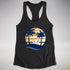 Transgender Pride Hammock Summer Beach Sunset Racerback Tank - Black