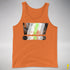 Agender Pride Grunge Exclamation Points Premium Tank Top - Orange