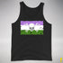 Genderqueer Pride Pirate Flag Premium Tank Top - Black
