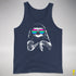 Pride Sloth Polysexual Flag Sunglasses Premium Tank Top - Navy