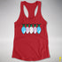 Transgender Pride Flag Christmas Lights Racerback Tank - Red