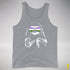 Pride Sloth Genderqueer Flag Sunglasses Premium Tank Top - Grey Heather