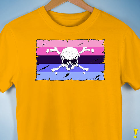 Omnisexual Pride Pirate Flag Premium Unisex T-Shirt - Gold