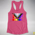 LGBTQ Progress Pride Grunge Exclamation Points Racerback Tank - Hot Pink