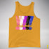Genderfluid Pride Grunge Exclamation Points Premium Tank Top - Gold
