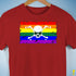 LGBTQ Rainbow Pride Pirate Flag Premium Unisex T-Shirt - Red