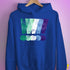 MLM Gay Pride Grunge Exclamation Points Hoodie - Royal Blue