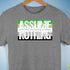 Assume Nothing Aromantic Pride Flag Premium Unisex T-Shirt - Grey Heather