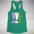Genderqueer Pride Exclamation Points Women's Racerback Tank - Kelly Green