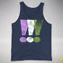 Genderqueer Pride Exclamation Points Premium Tank Top - Navy