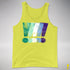 MLM Gay Pride Grunge Exclamation Points Premium Tank Top - Neon Yellow
