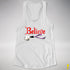 Believe Demisexual Pride Jingle Bell Racerback Tank - White