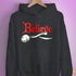 Believe Agender Pride Jingle Bell Hoodie - Dark Grey Heather