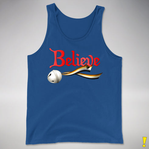 Believe Bear Pride Jingle Bell Premium Tank Top - Royal Blue