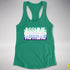 Assume Nothing Gay Male Pride Flag Racerback Tank - Kelly Green